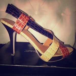 Anne Michelle Odesey Patent Slingback Heels Size 8